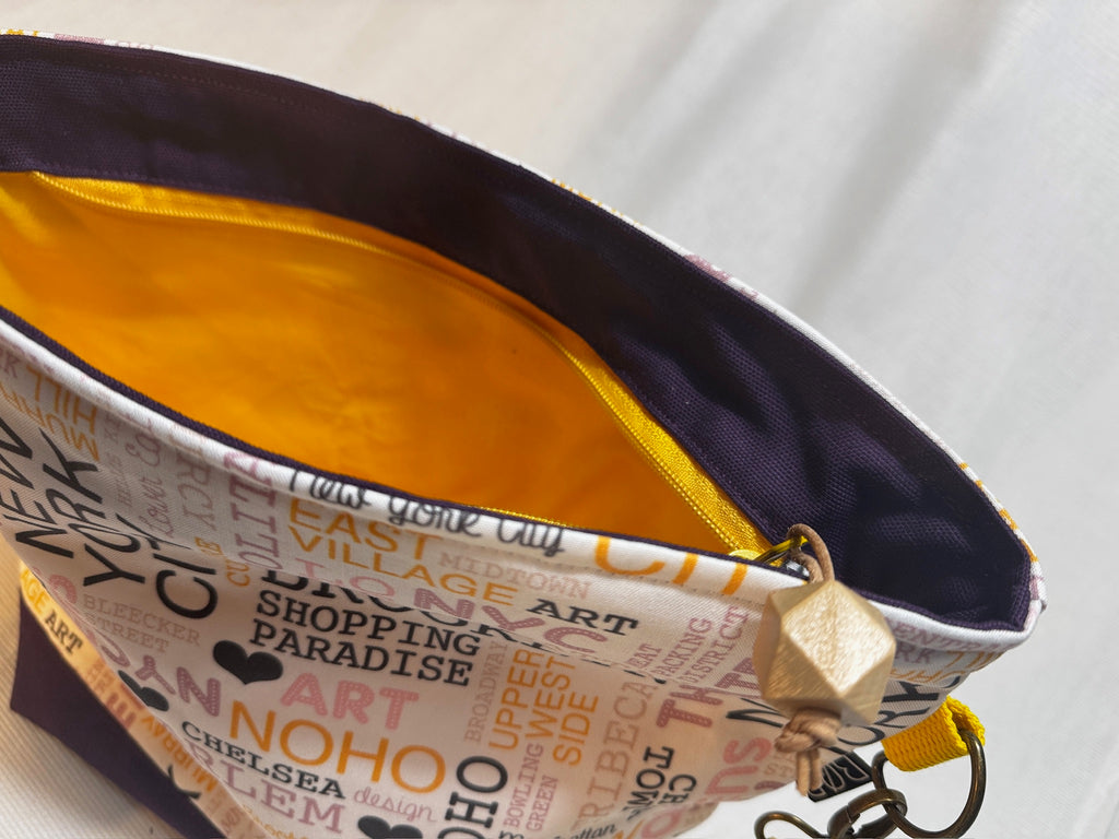 Projekttasche mit Reißverschluss – New York Design - Größe M