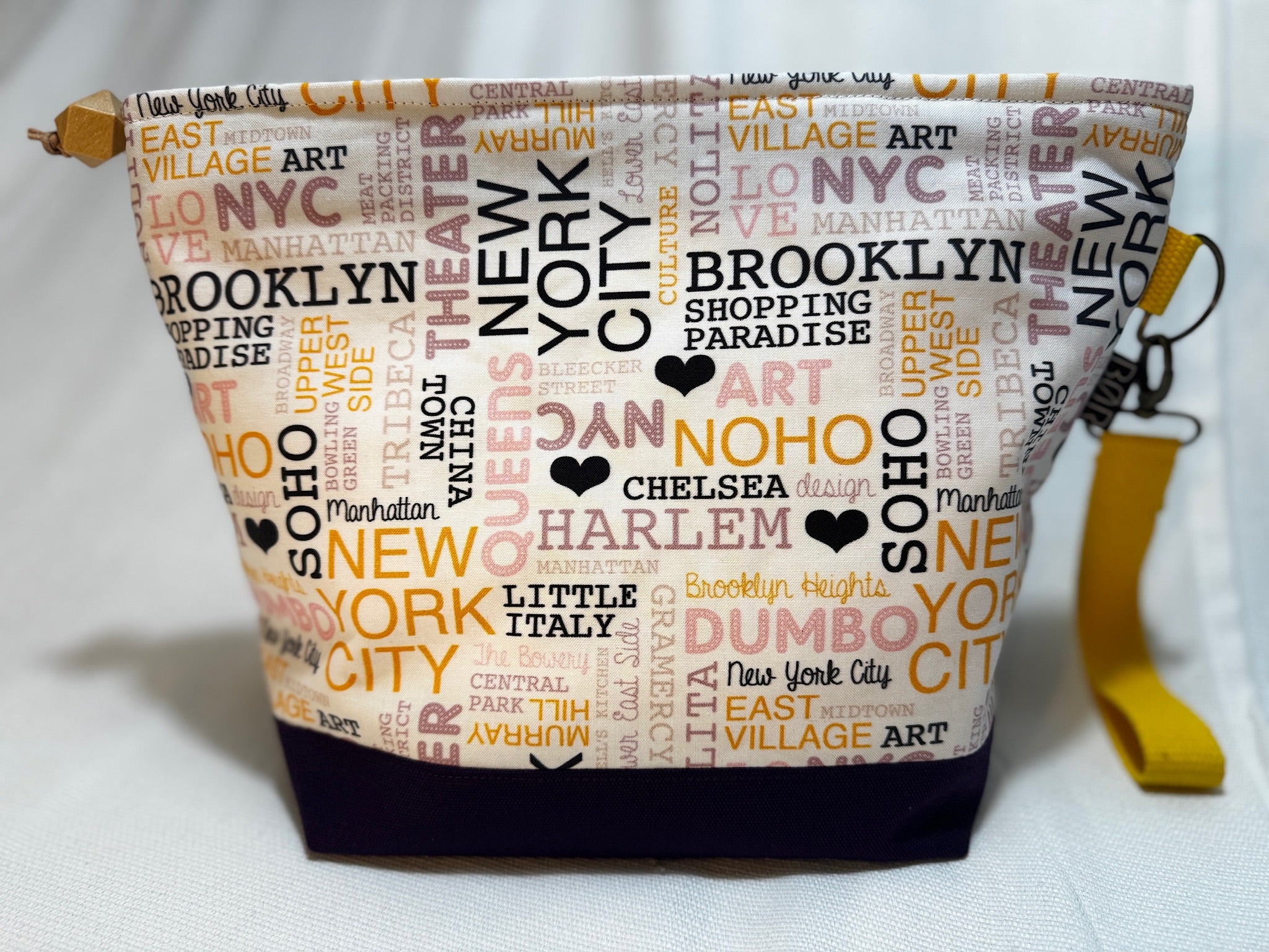 Projekttasche mit Reißverschluss – New York Design - Größe M