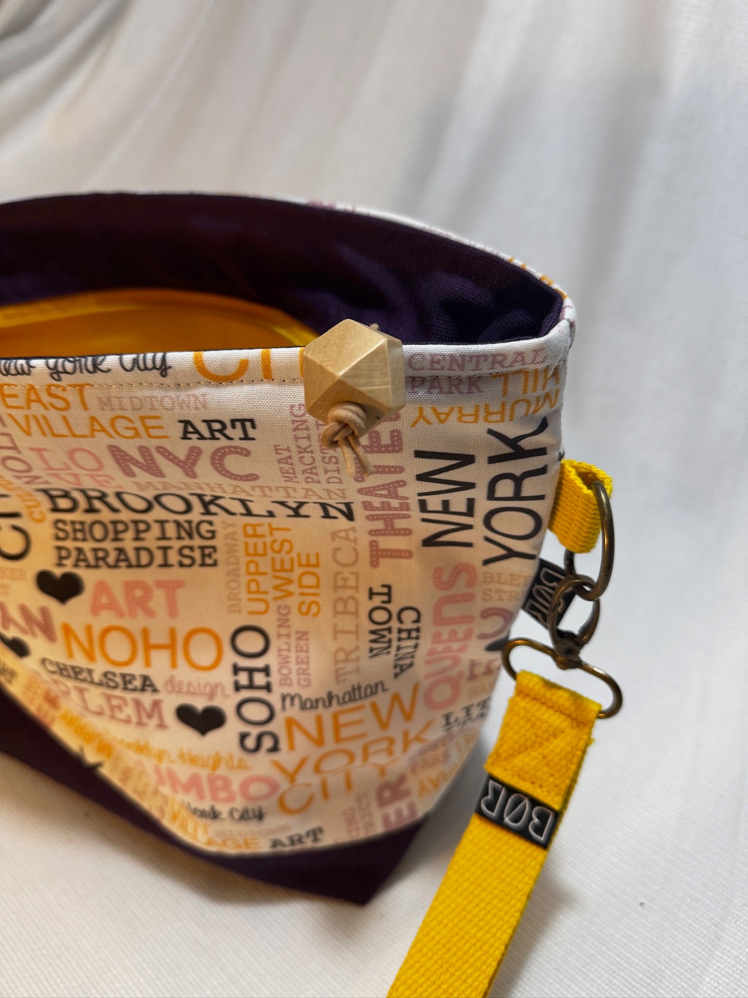 Projekttasche mit Reißverschluss – New York Design - Größe M