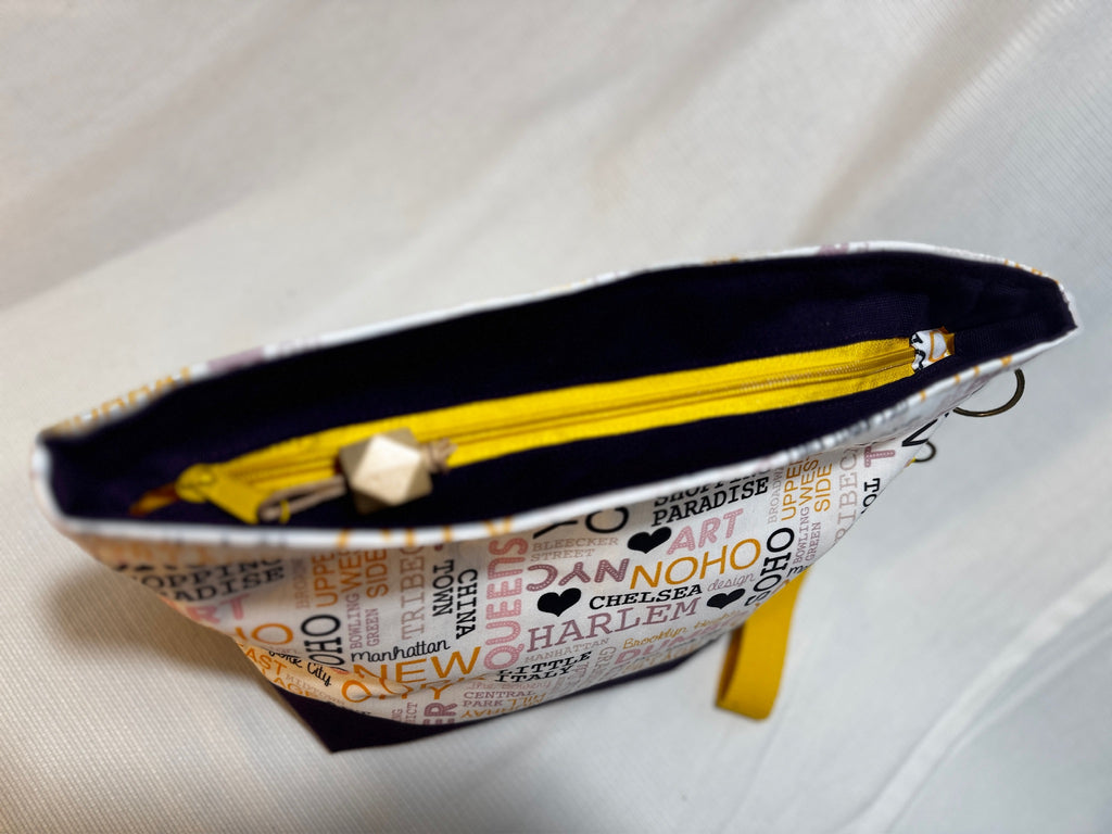 Projekttasche mit Reißverschluss – New York Design - Größe M