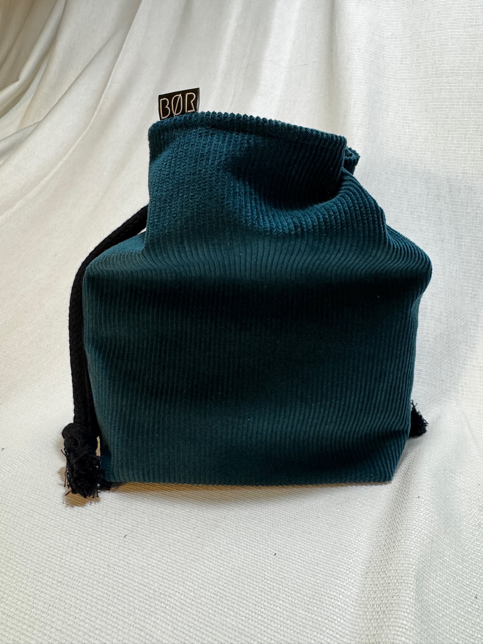 Projekttasche / Project Bag aus Cord – Türkis - Größe S