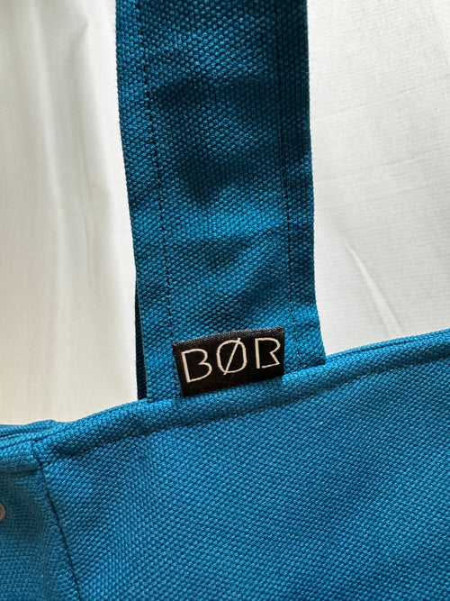 BØR Canvas Shopper Dunkeltürkis – Handgefertigte Alltagstasche aus robustem Canvas
