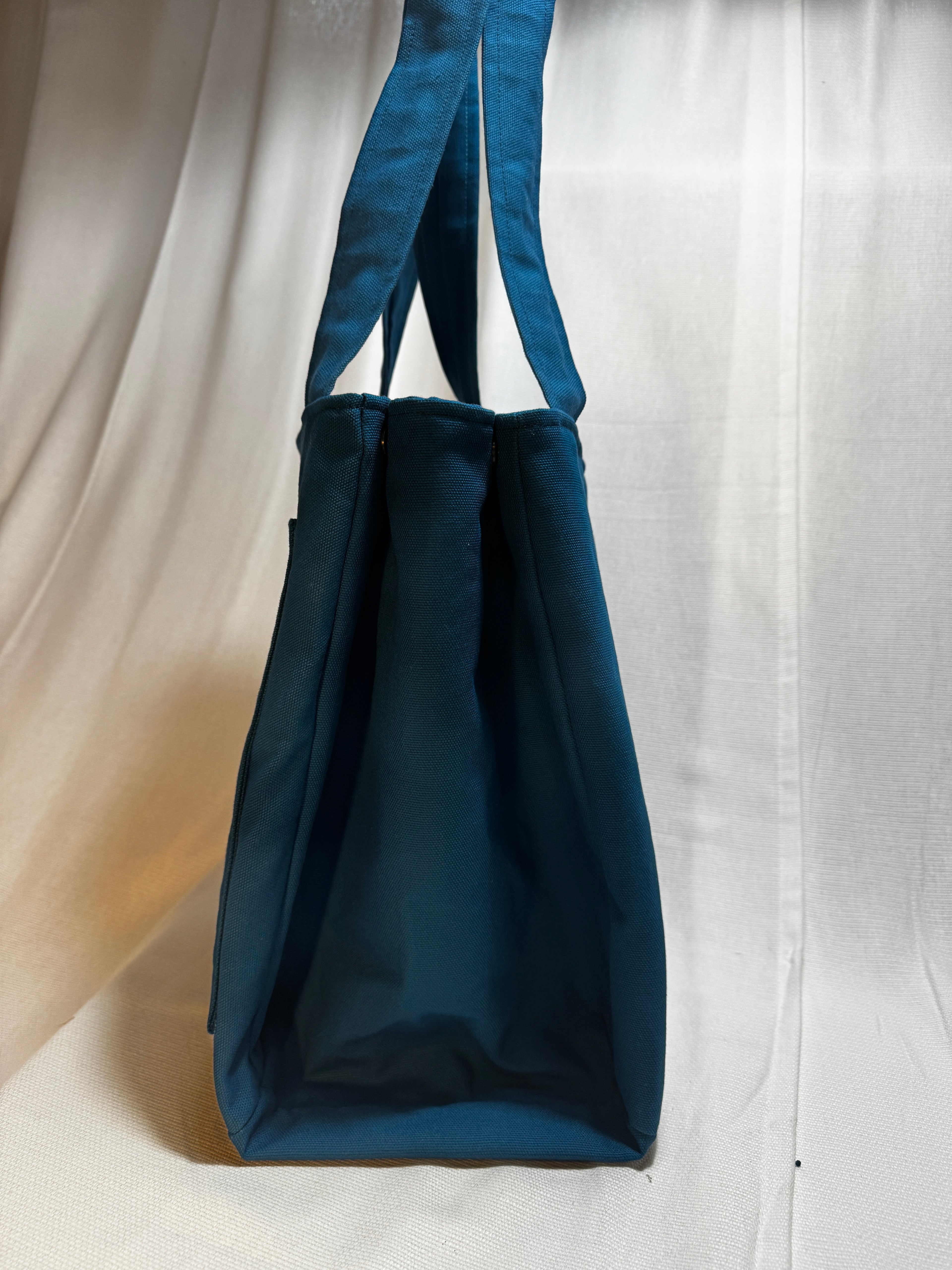 Canvas Shopper Dunkeltürkis – Handgefertigte Alltagstasche aus robustem Canvas