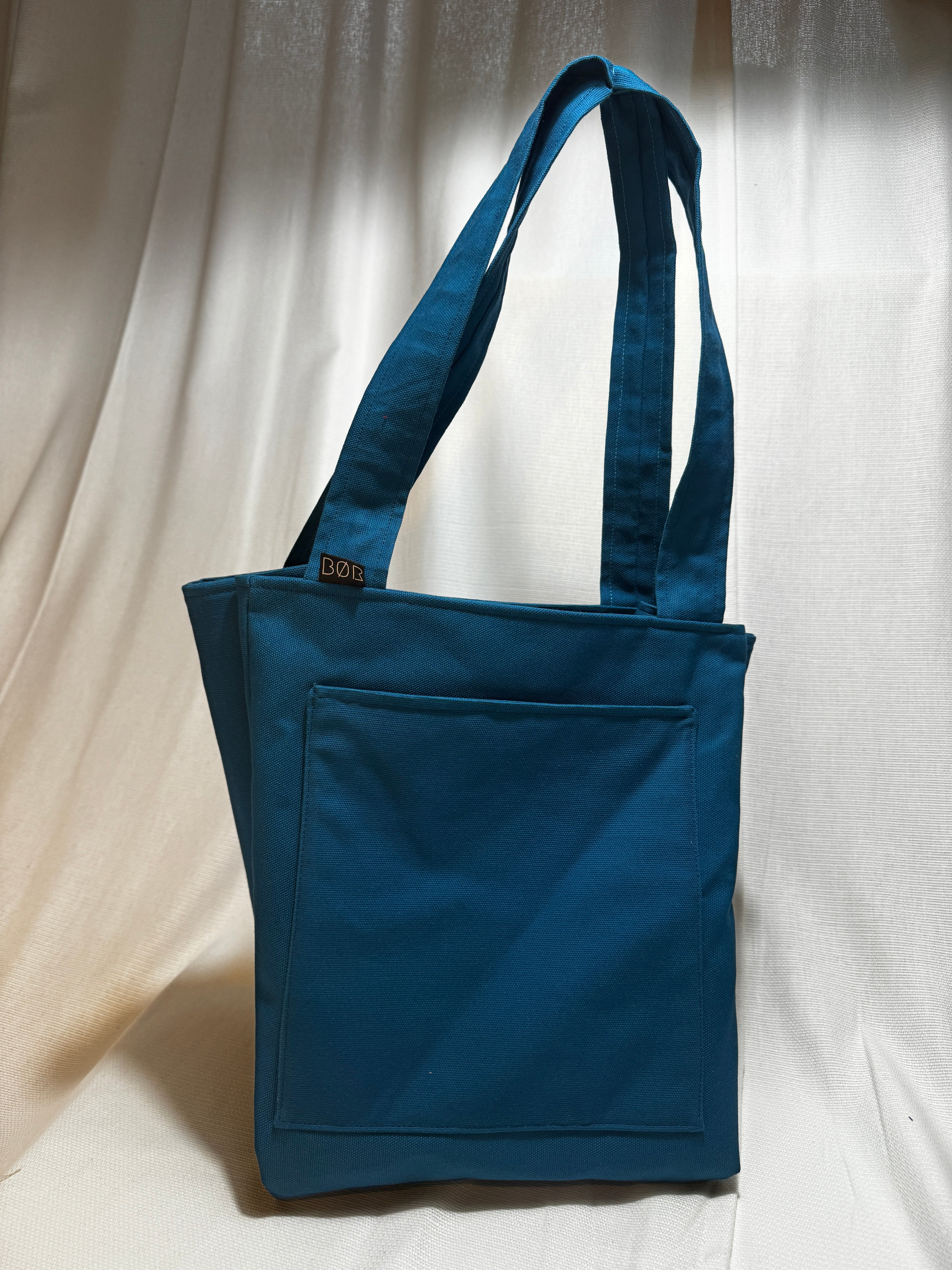 Canvas Shopper Dunkeltürkis – Handgefertigte Alltagstasche aus robustem Canvas