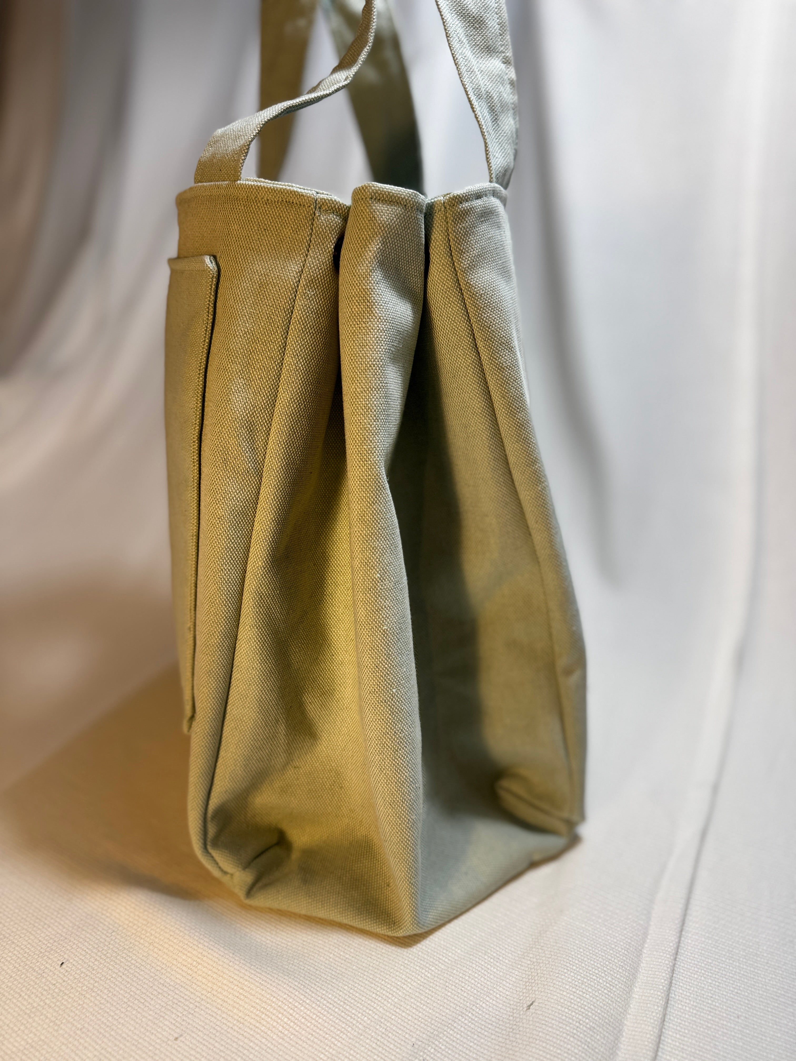 Canvas Shopper Hellaqua – Handgefertigte Alltagstasche aus robustem Canvas