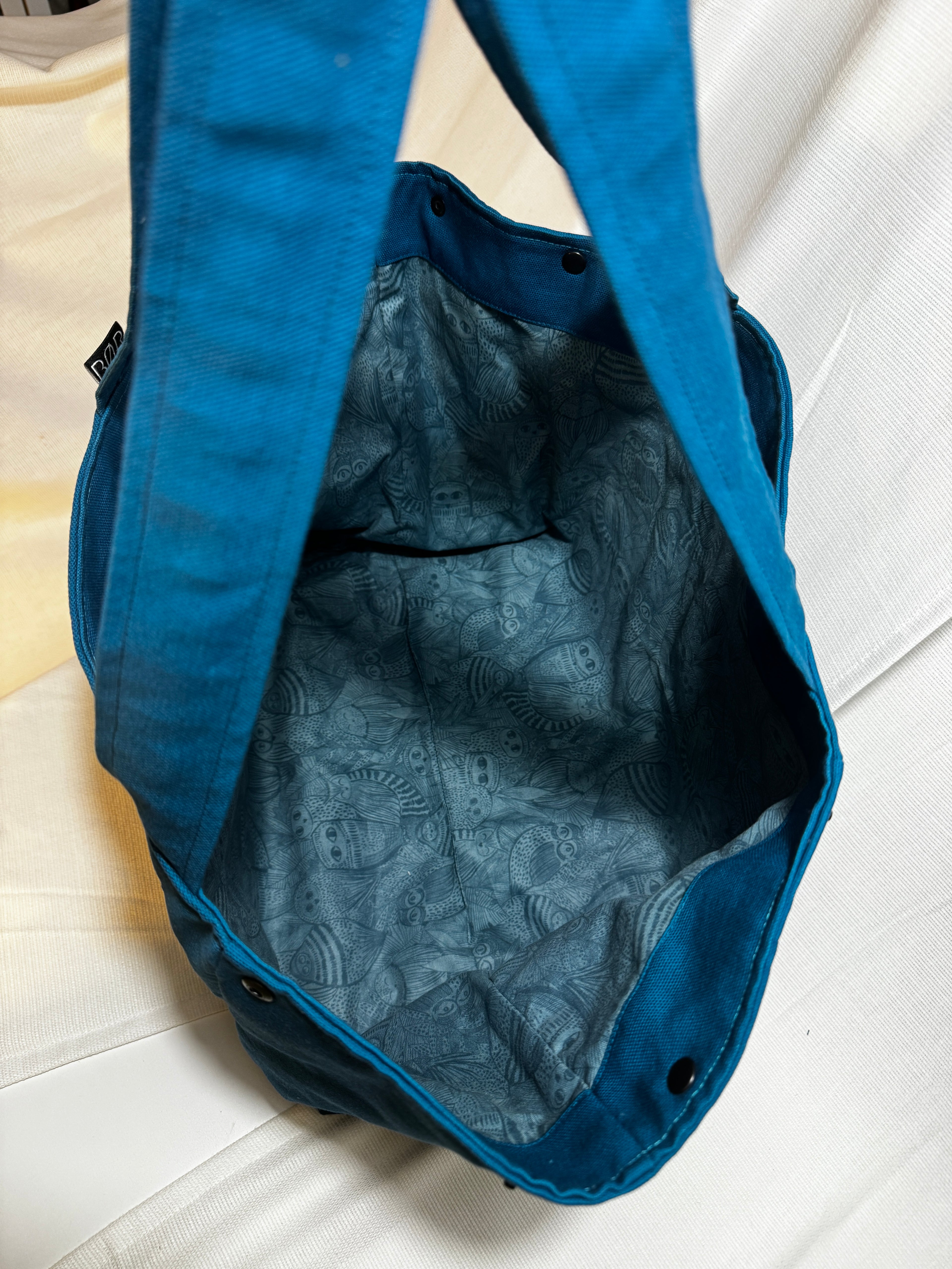 Canvas Shopper Dunkeltürkis – Handgefertigte Alltagstasche aus robustem Canvas