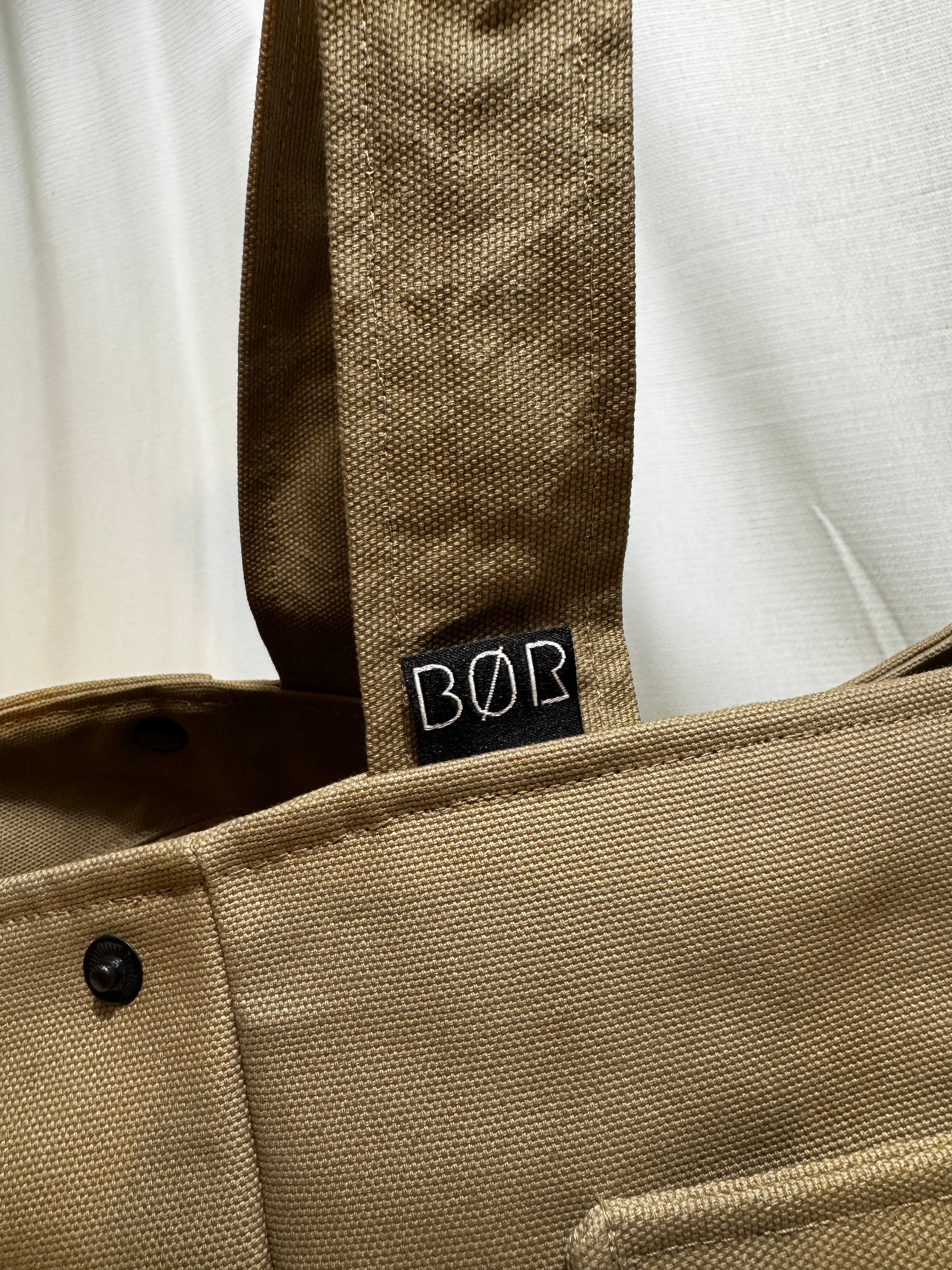 Canvas Shopper Dunkelbeige – Handgefertigte Alltagstasche aus robustem Canvas