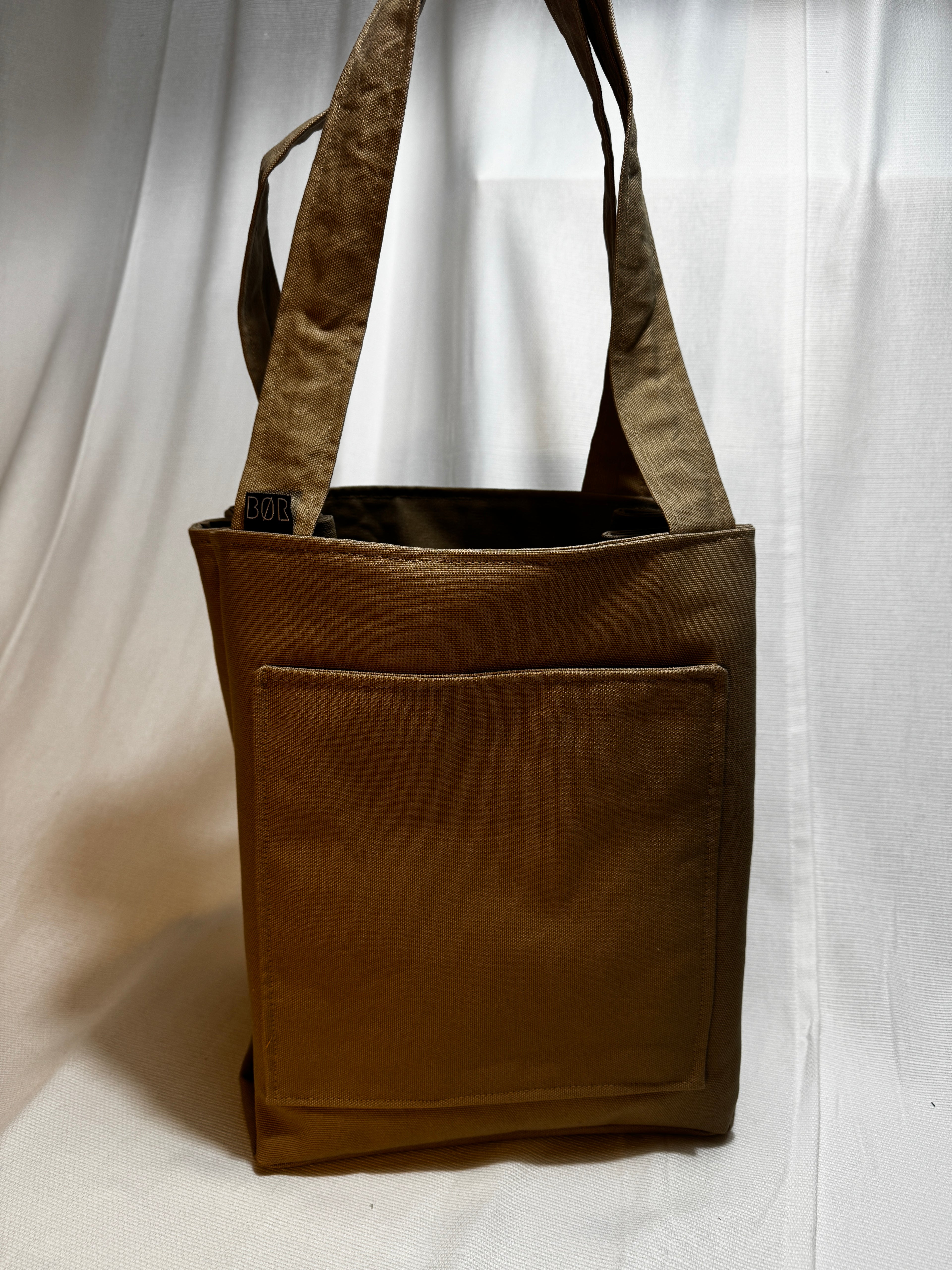 Canvas Shopper Dunkelbeige – Handgefertigte Alltagstasche aus robustem Canvas