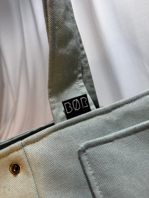 BØR Canvas Shopper Hellaqua – Handgefertigte Alltagstasche aus robustem Canvas