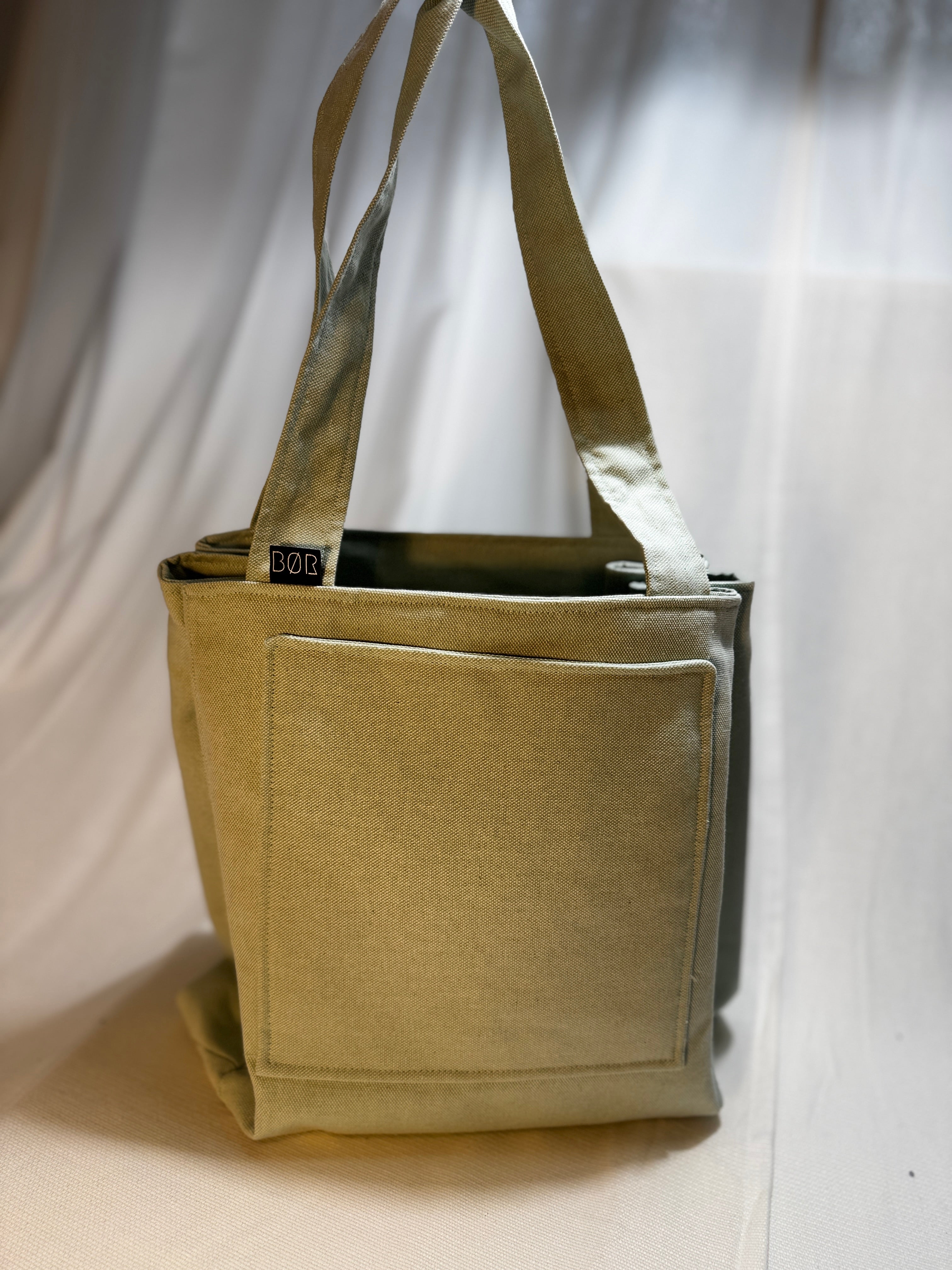 Canvas Shopper Hellaqua – Handgefertigte Alltagstasche aus robustem Canvas