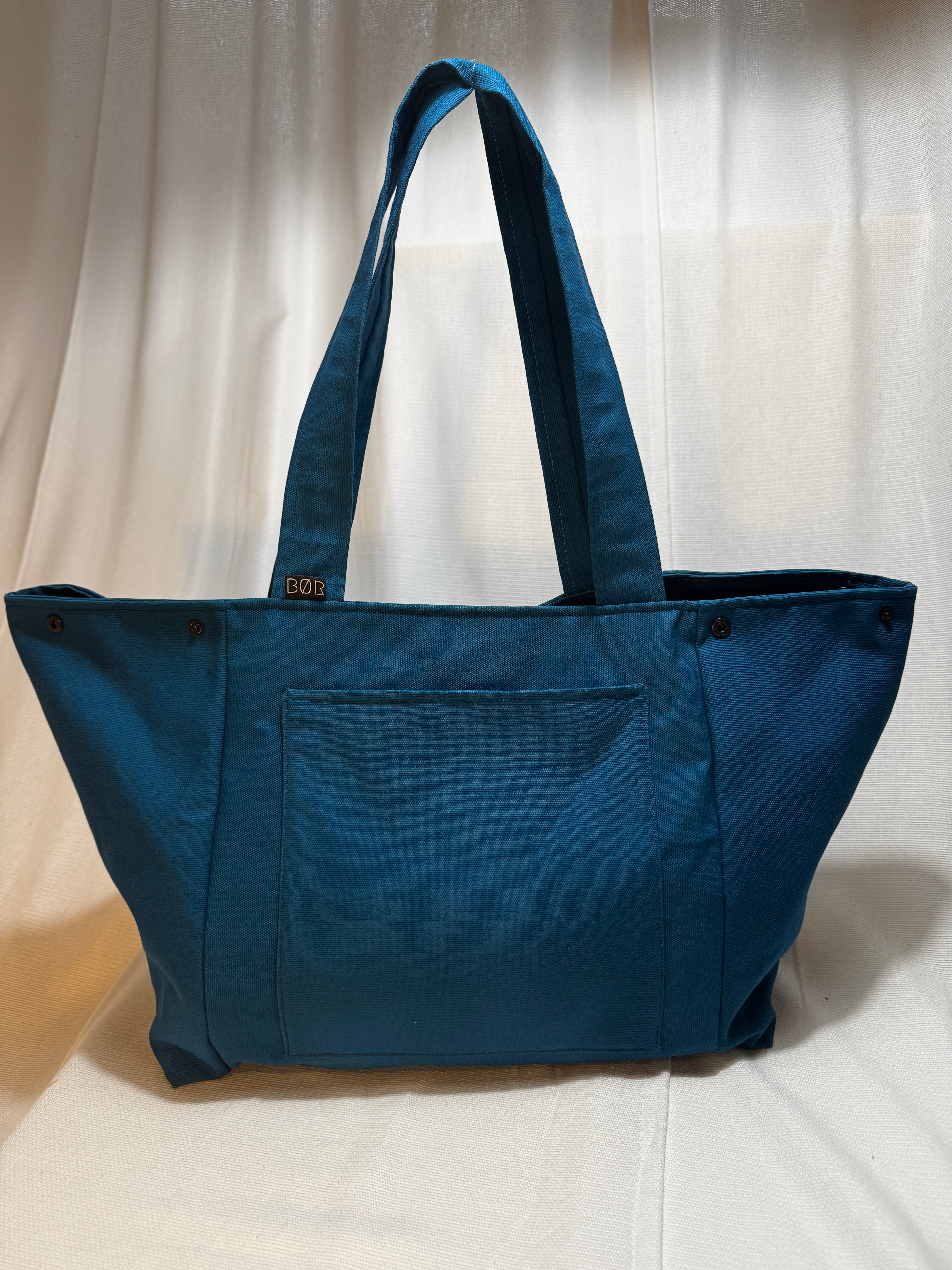 Canvas Shopper Dunkeltürkis – Handgefertigte Alltagstasche aus robustem Canvas