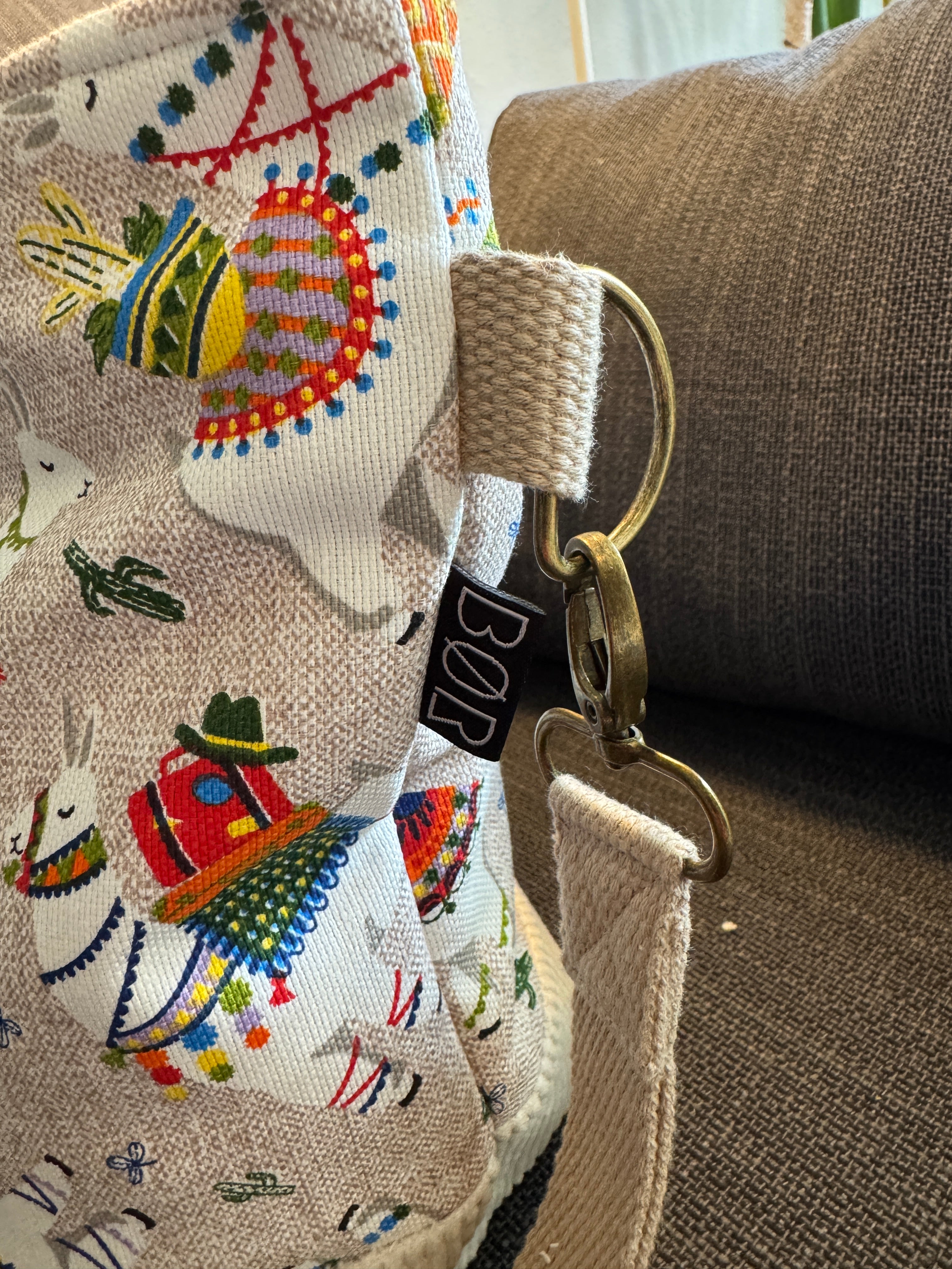 BØR Projekttasche mit Reißverschluss – Lama Design - Größe M