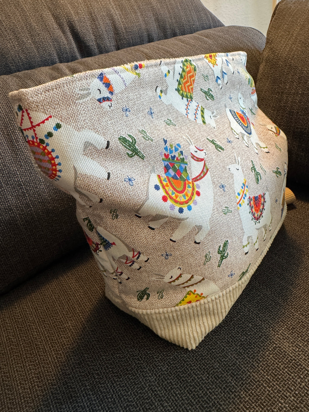 BØR Projekttasche mit Reißverschluss – Lama Design - Größe M