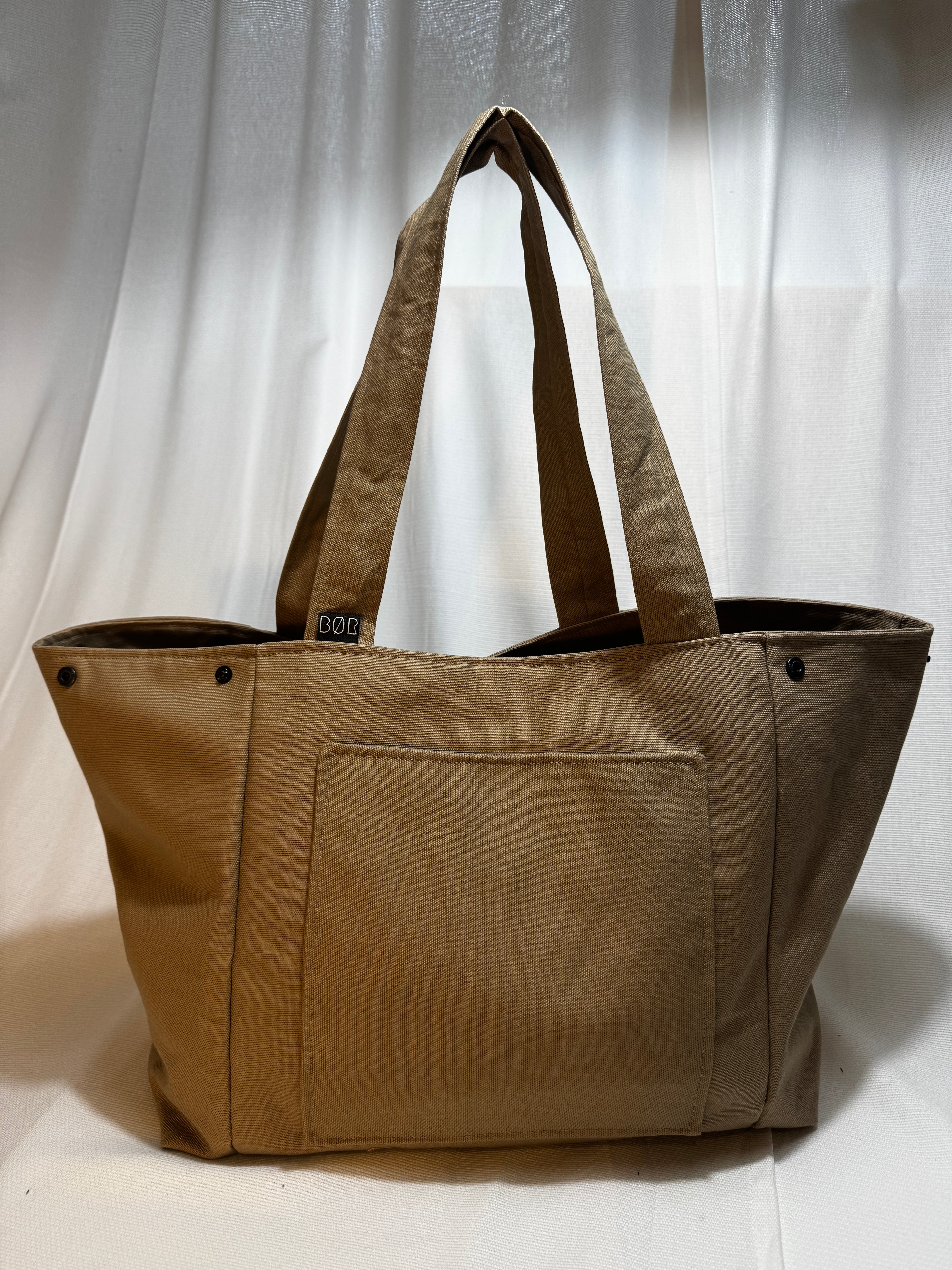 Canvas Shopper Dunkelbeige – Handgefertigte Alltagstasche aus robustem Canvas