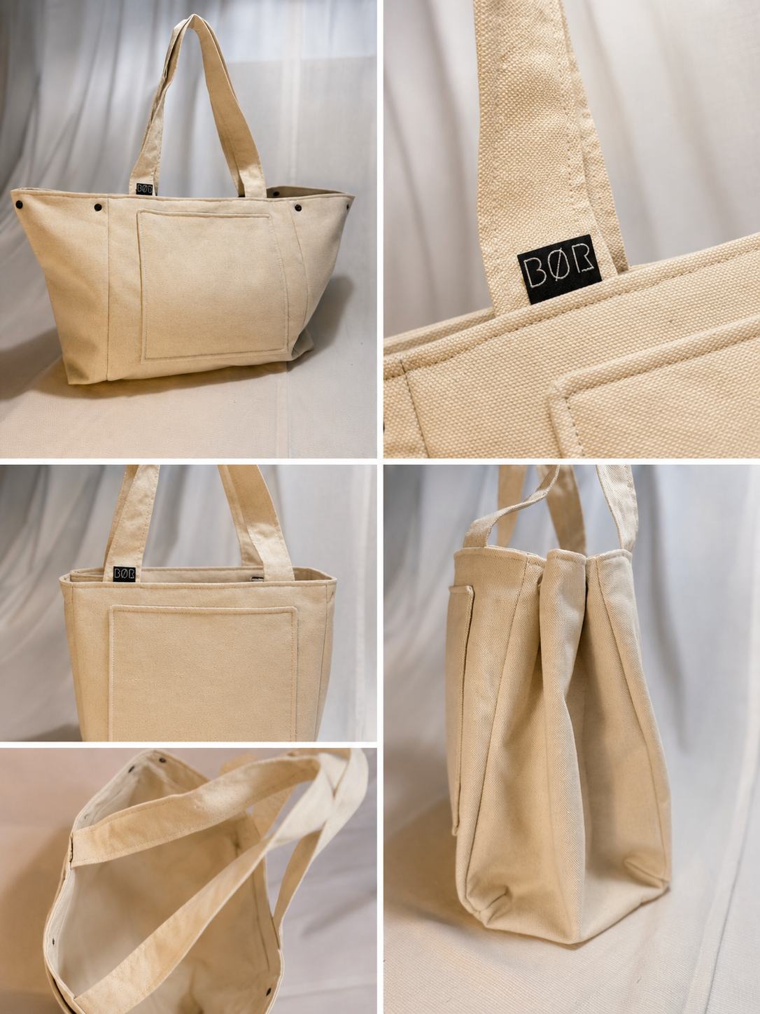 BØR Canvas Shopper Natur – Handgefertigte Alltagstasche aus robustem Canvas
