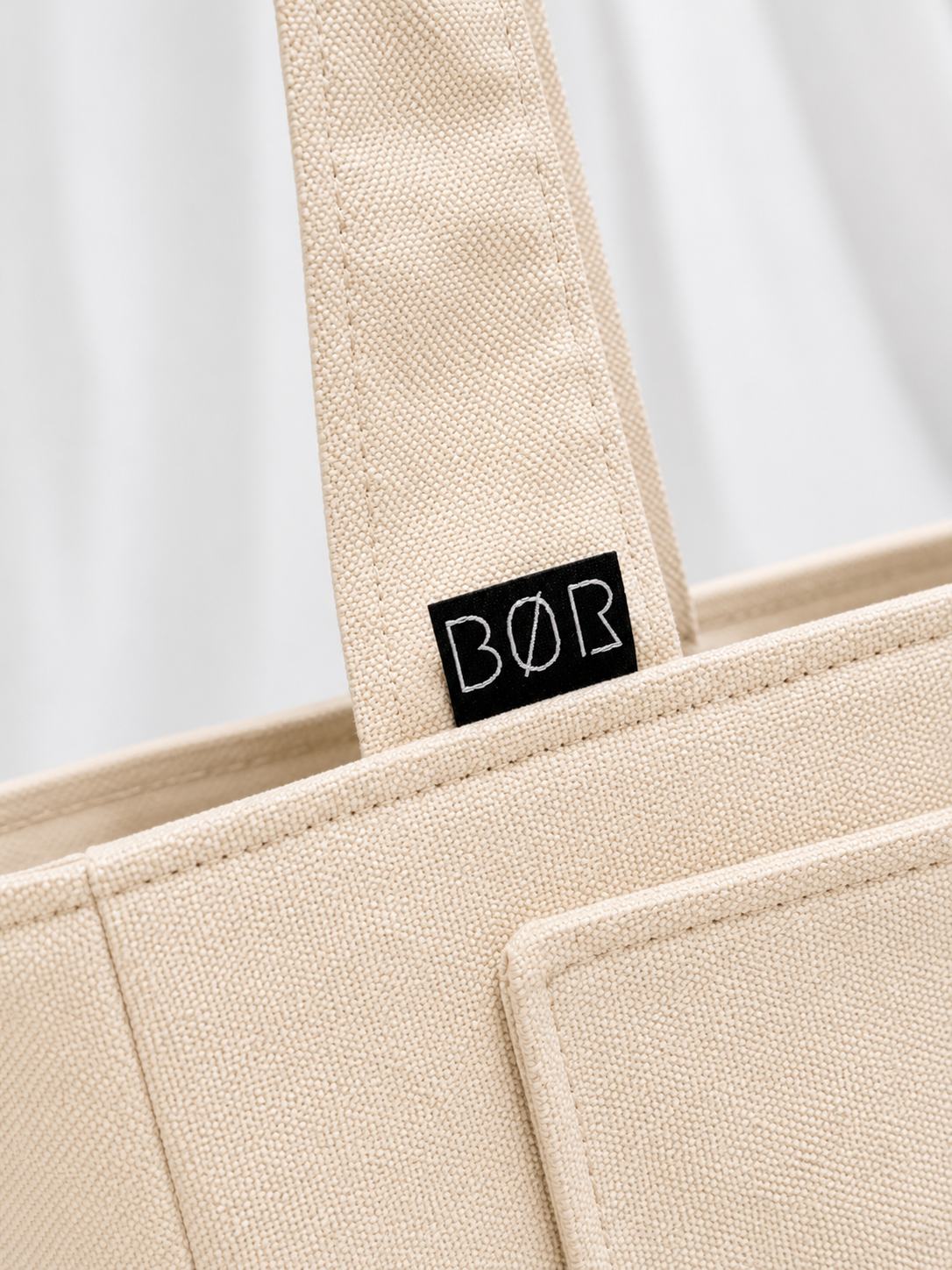 BØR Canvas Shopper Natur – Handgefertigte Alltagstasche aus robustem Canvas