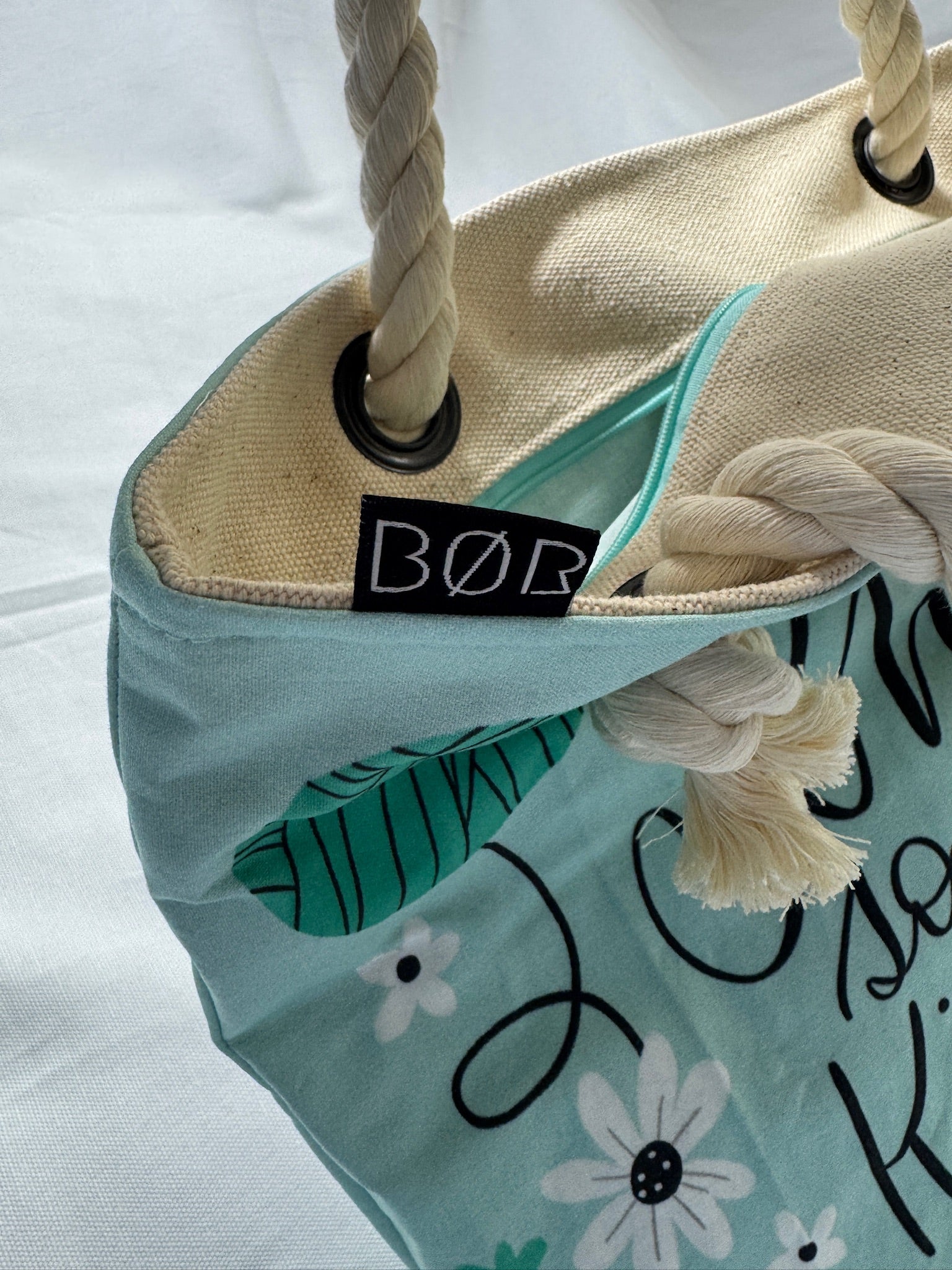 BØR Projekttasche mit Reißverschluss - „Knit Therapy“ – XL