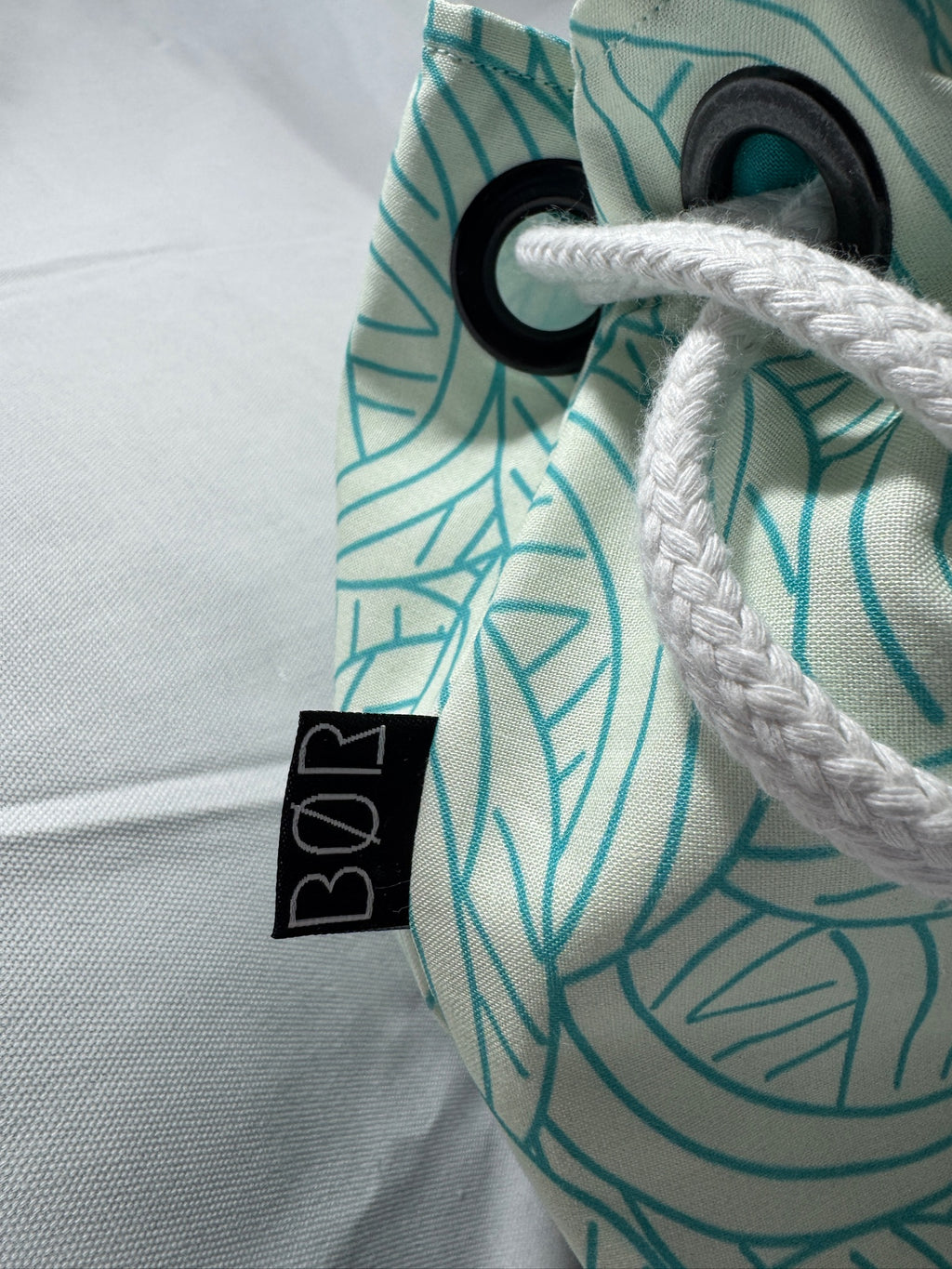 BØR Projekttasche mit Kordelzug – „Mint Yarn Bucket“ - Gr. M