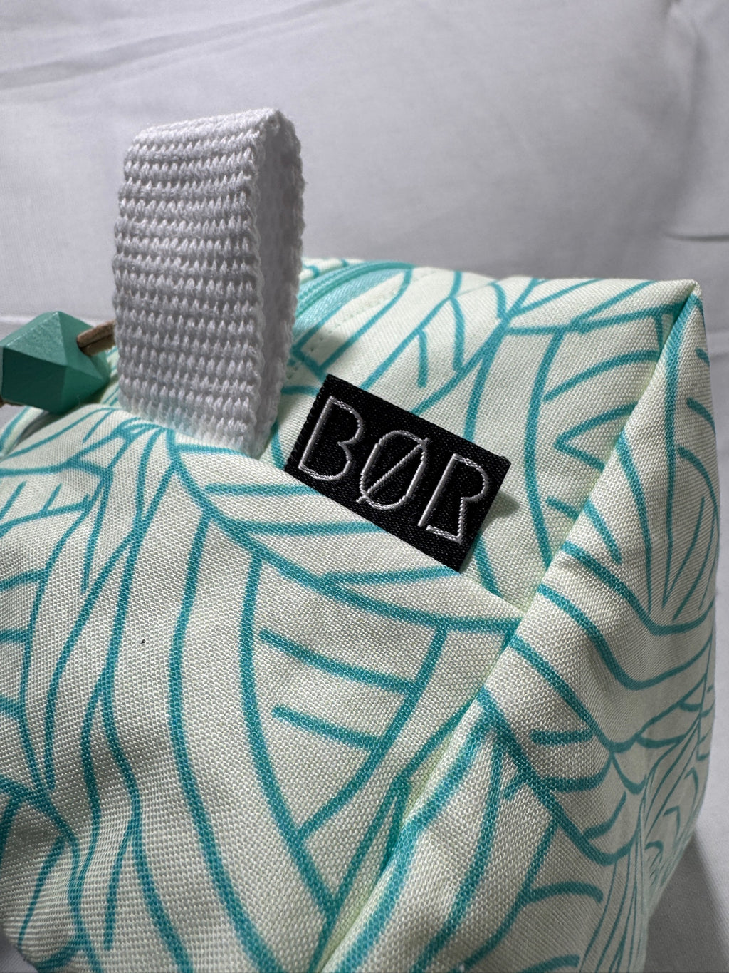 BØR Projekttasche mit Reißverschluss - „Mint Yarn“ – Größe S
