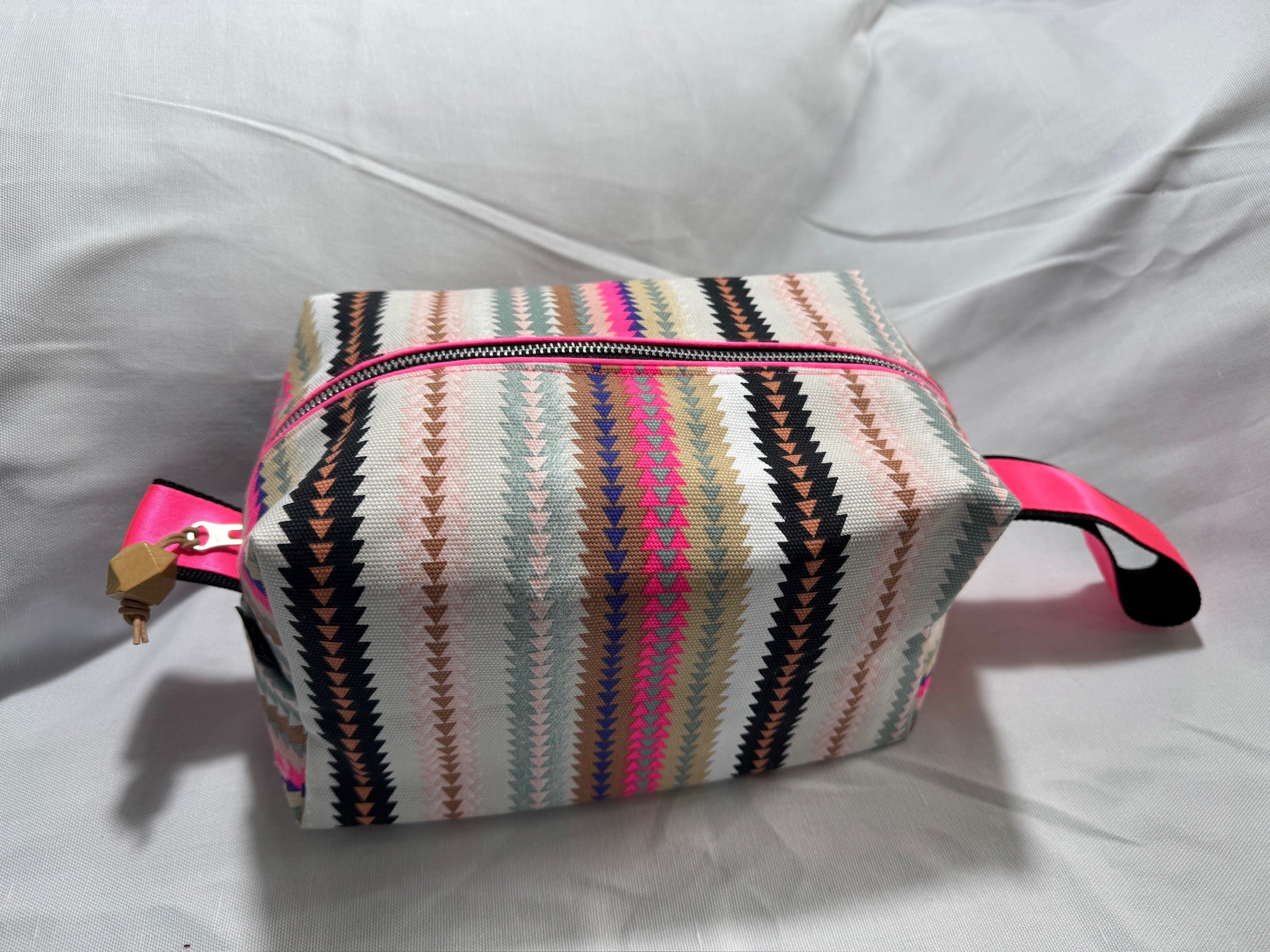 BØR Projekttasche mit Reißverschluss - „Boho Pink“ – Größe M