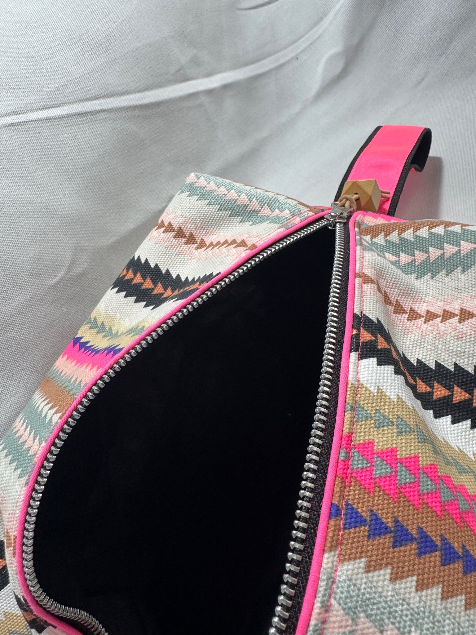 BØR Projekttasche mit Reißverschluss - „Boho Pink“ – Größe M