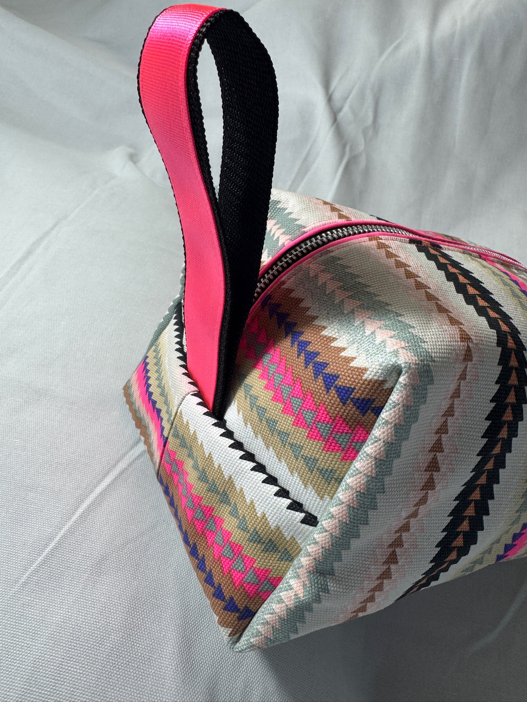 BØR Projekttasche mit Reißverschluss - „Boho Pink“ – Größe M