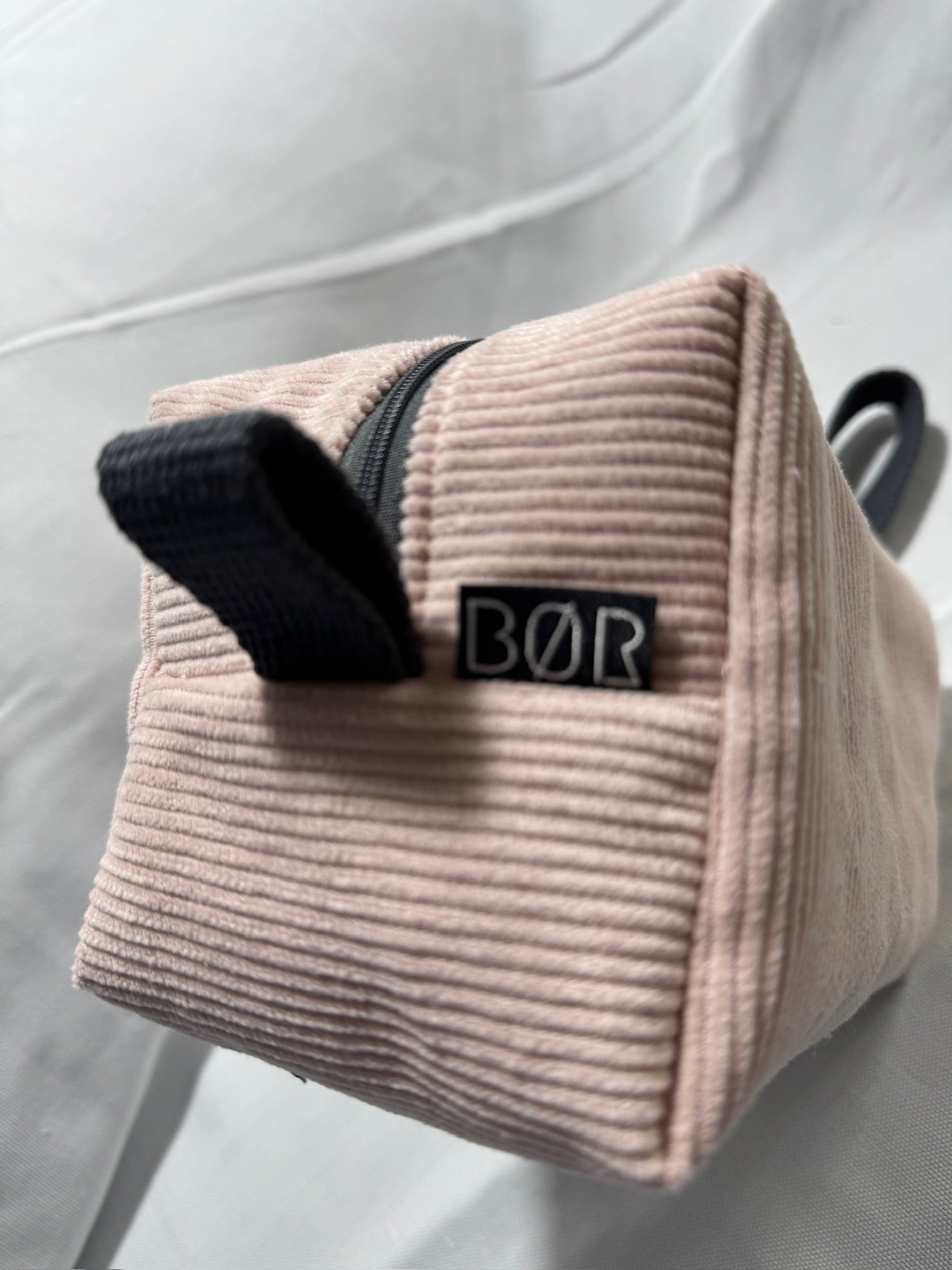 BØR Projekttasche mit Reißverschluss - Feincord in Rosé