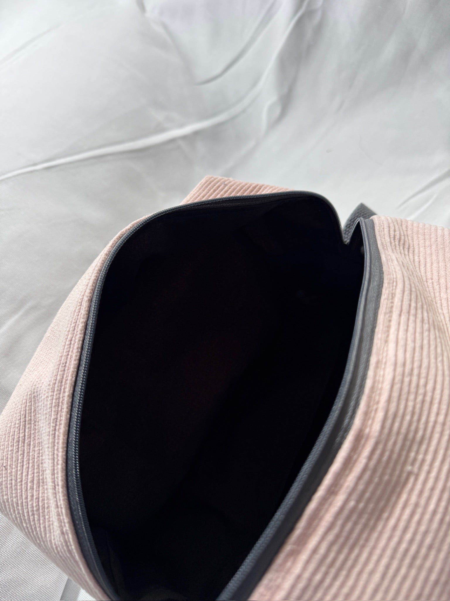 BØR Projekttasche mit Reißverschluss - Feincord in Rosé