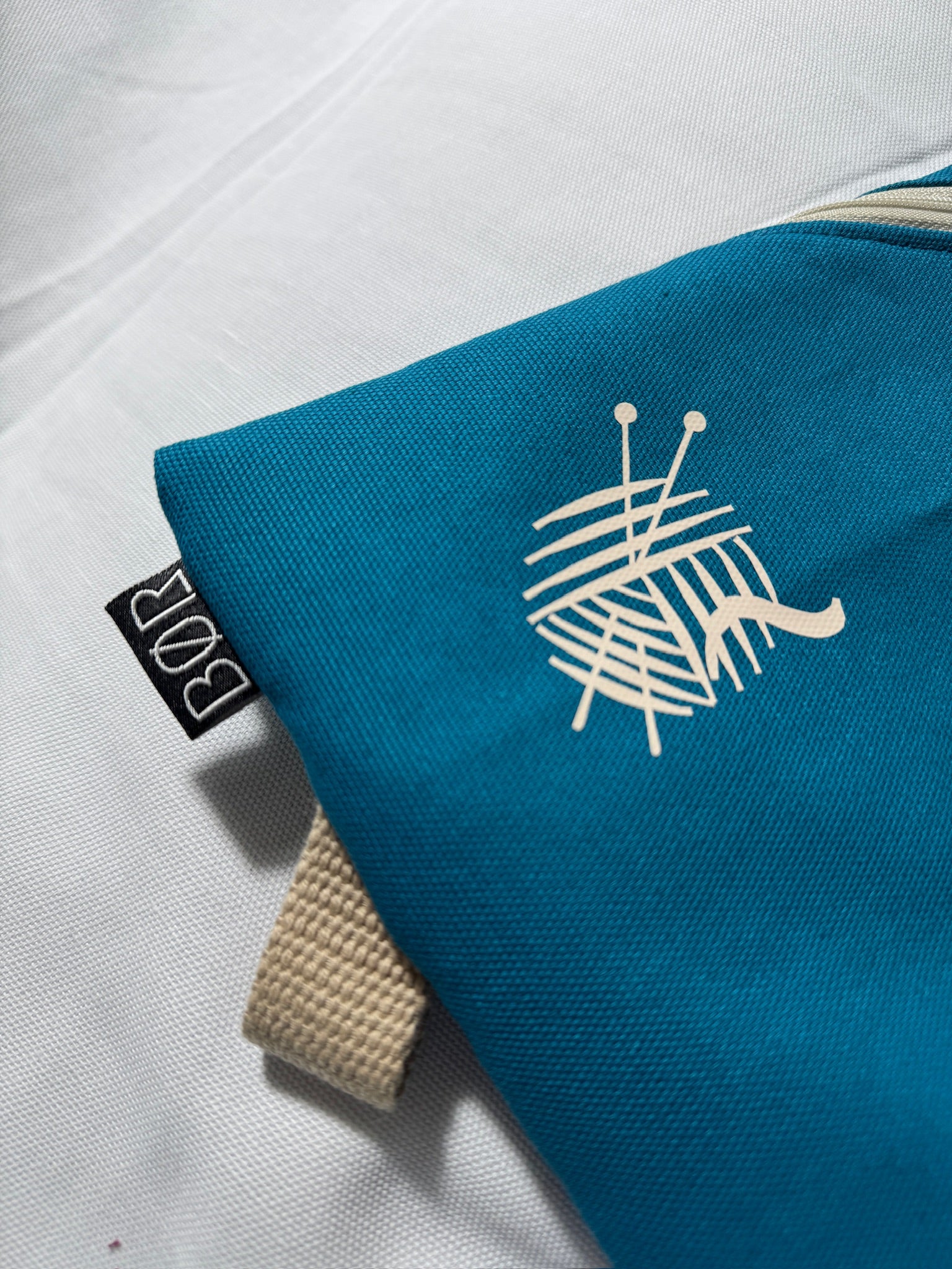 BØR Projekttasche mit Reißverschluss – „Ocean Knit“