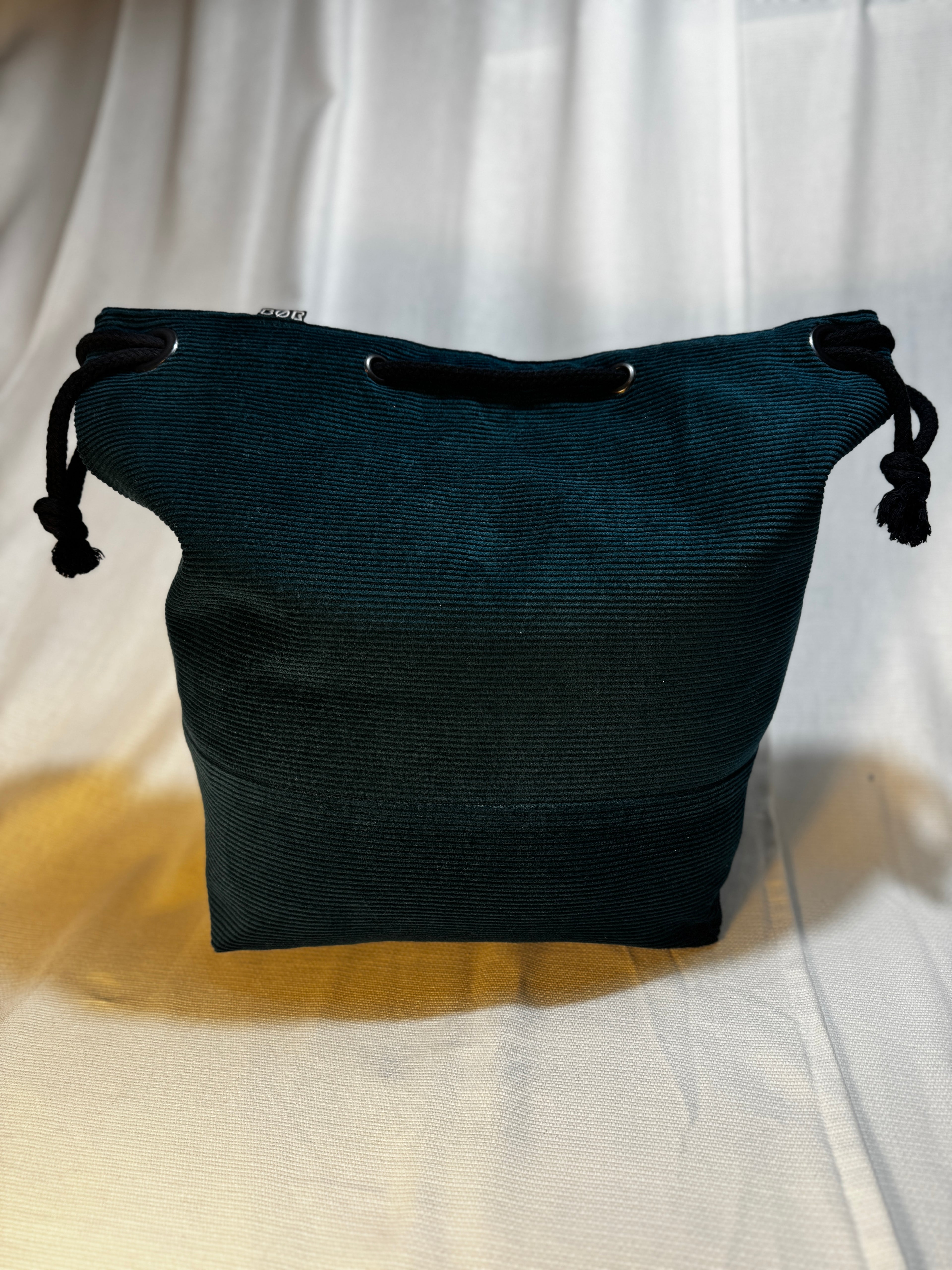 Projekttasche / Project Bag aus Cord – Türkis - Größe L