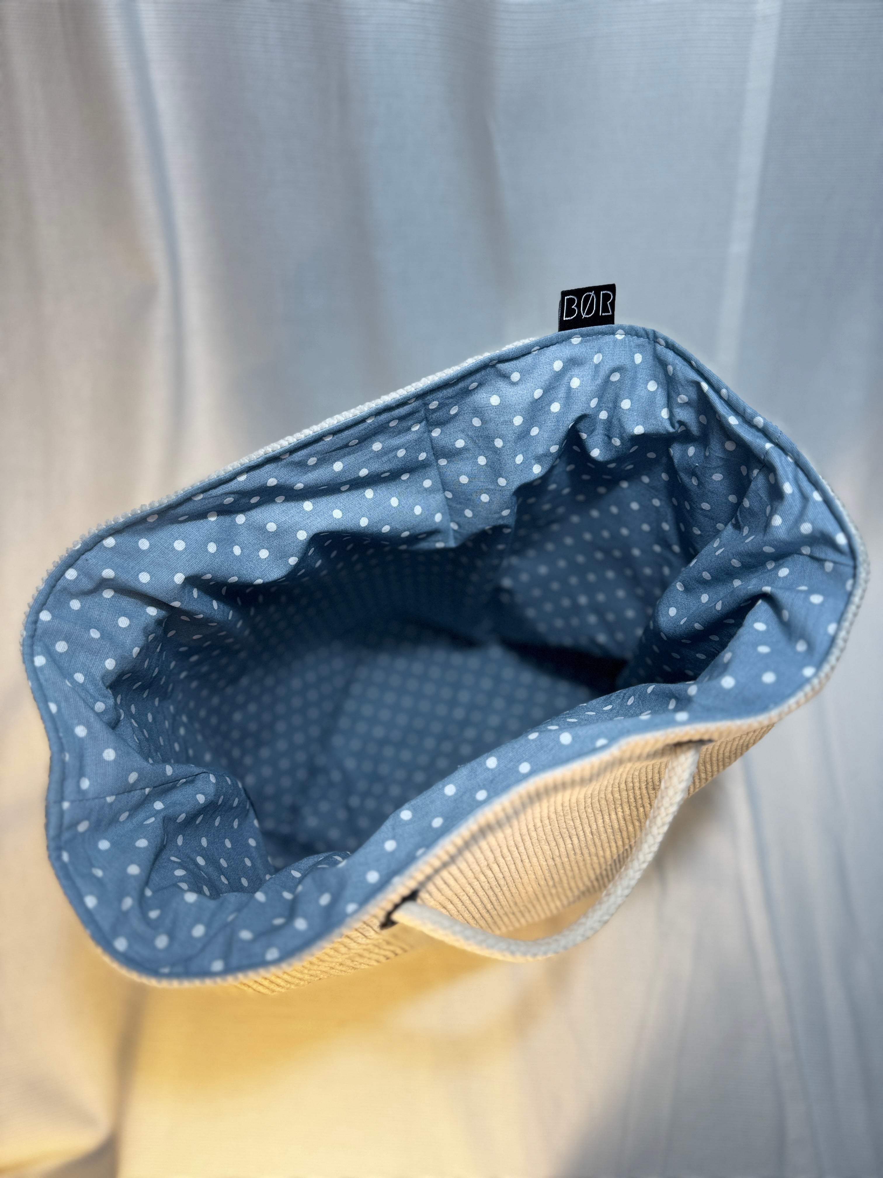 Projekttasche / Project Bag aus Cord – Beige - Größe L