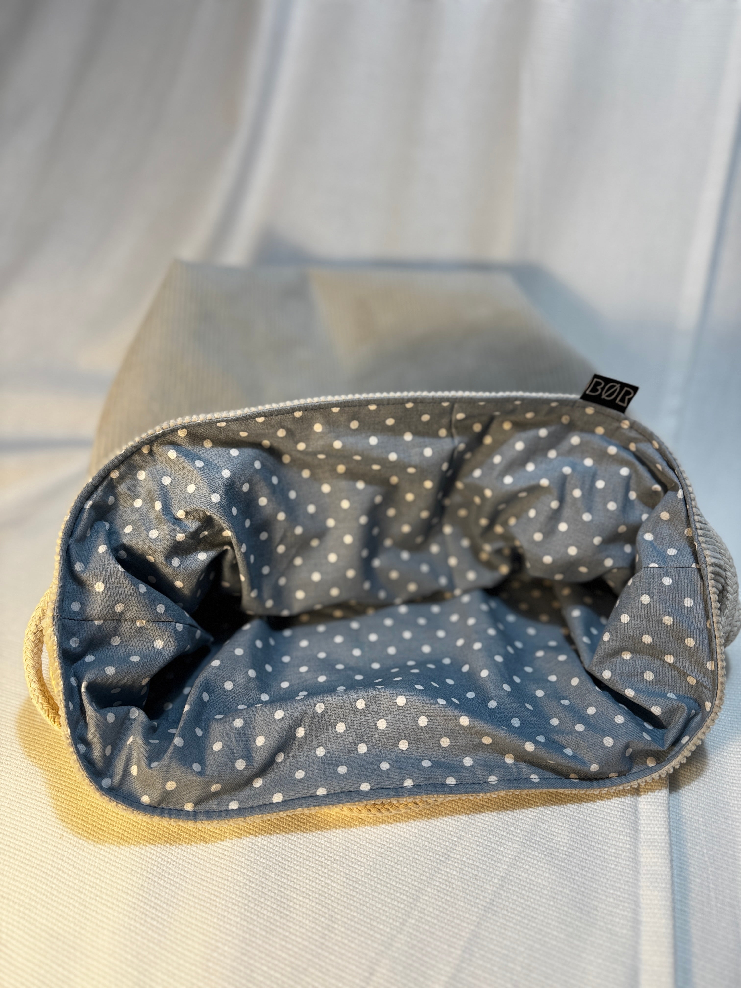 BØR Projekttasche / Project Bag aus Cord – Beige - Größe L